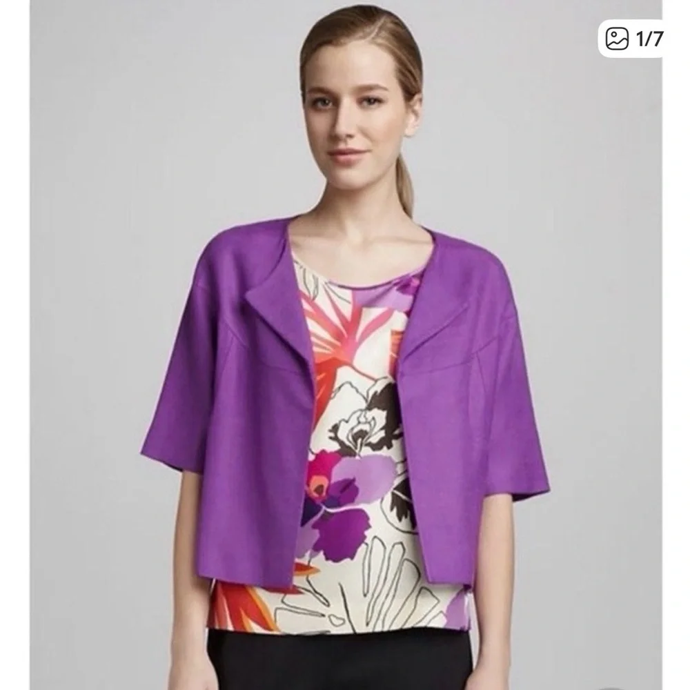 KATE SPADE NEW YORK Women's VIOLET PURPLE Lined Cropped MICAH Jacket Size 2